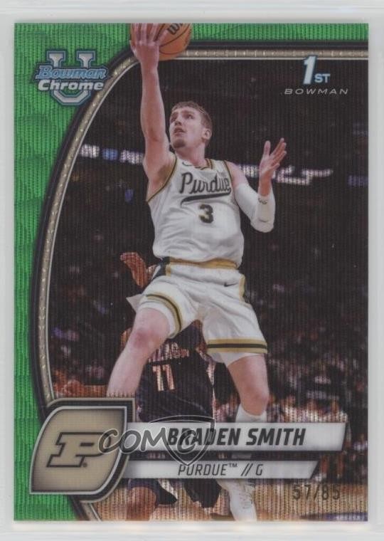 2024-25 Bowman U Chrome Green Wave Refractor 57/85 Braden Smith #12 1s5t