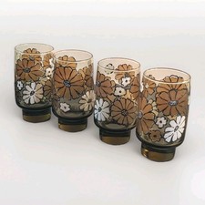 Vintage MCM 1970s Libbey Camellia Tawny 12 oz...