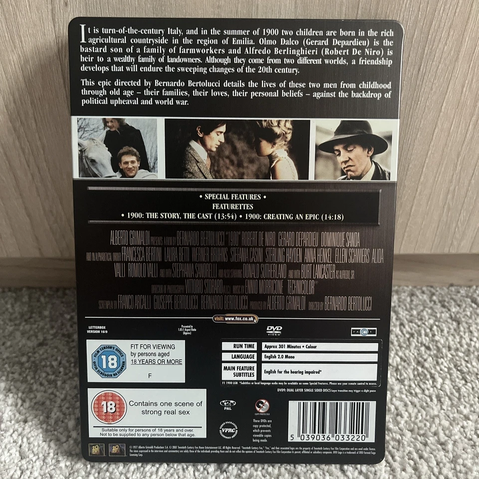 1900 (Steelbook Edition) : Robert DeNiro : 2 Disc DVD Region 2 PAL - Image 2 of 4