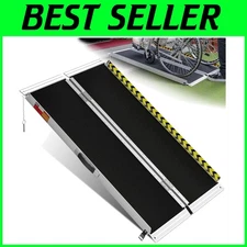 Durable 4FT Folding Wheelchair Ramp with Non-Slip Design for Safe Navigation