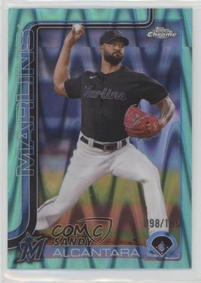 2025 Topps Chrome Aqua RayWave Refractor 98/199 Sandy Alcantara #126 o9i