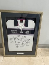 Signed Scotland Rugby Shirt, Six Nations, 2002 framed.