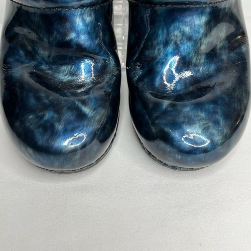 Dansko Shoes Women’s Size EUR 39 US 8.5-9 Blue Denim Print Slip On Clogs - Picture 7 of 15