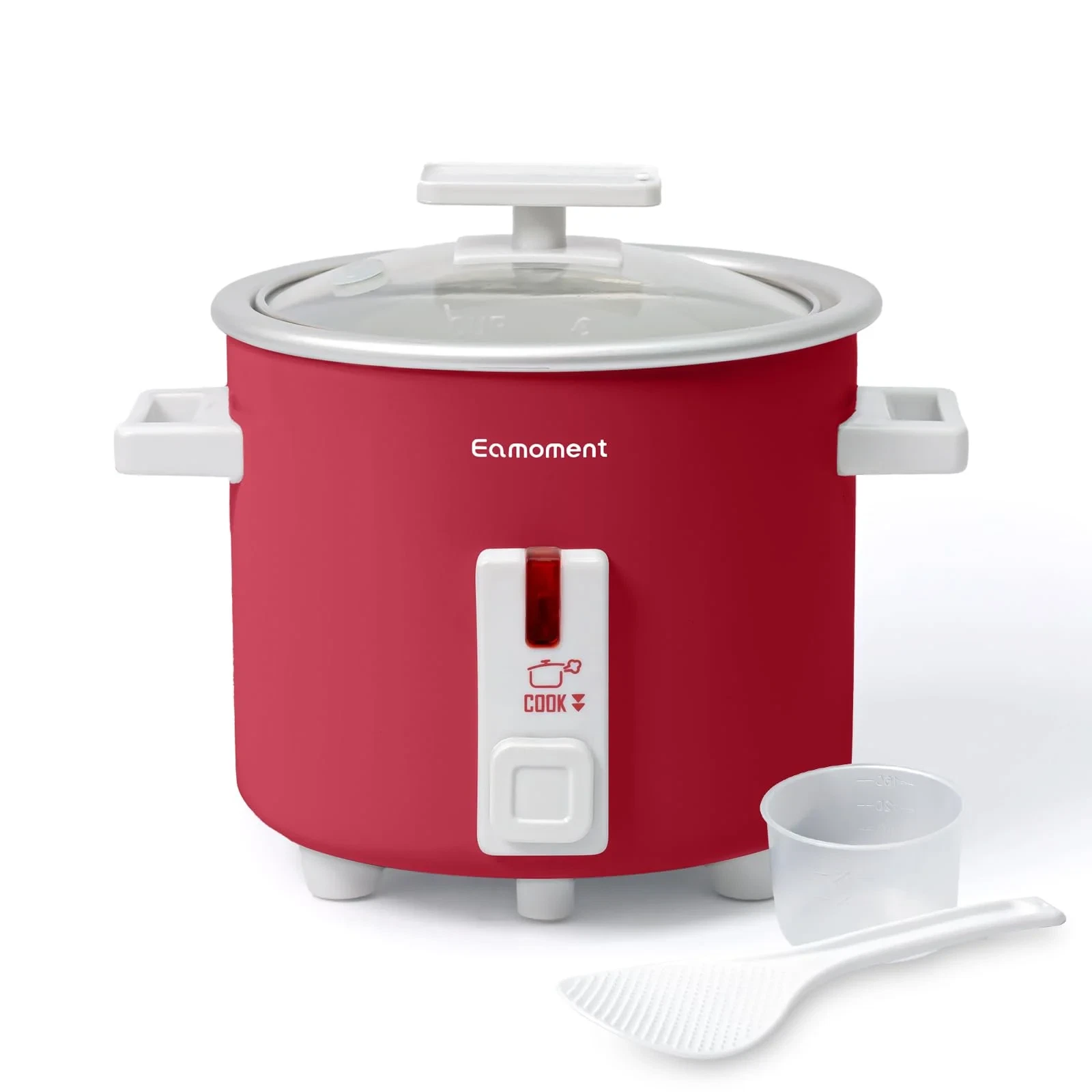 AsterOutdoor 1.5 Quart Mini Rice Cooker with Steamer, Non-Stick Pot