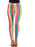 Regenbogen Clown-Gamaschen Smiffys, Mehrfarbig, KostüM-ZubehöR, GrößE M