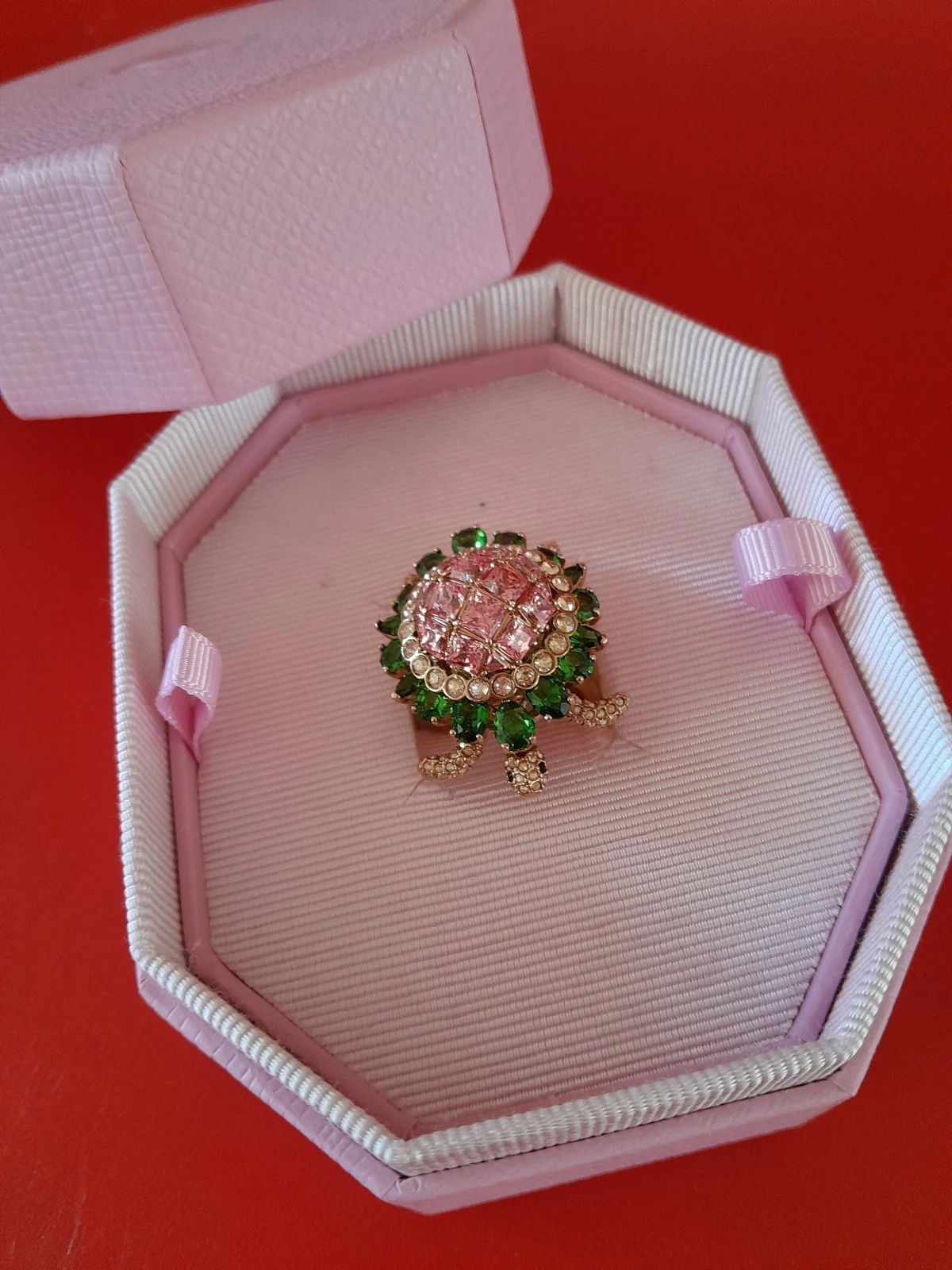 Swarovski Idyllia cocktail tartaruga multicolore anello misura 50 nuovo originale?❤️