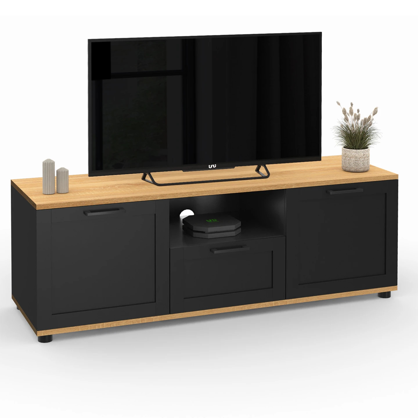 Meuble TV 110 cm VITO pour cacher les câbles et ranger le salon avec style