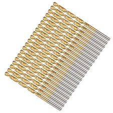 METALLIXITY Drill Bit 9/64 20Pcs, 4241 High-Speed Steel Straight Shank Titani...