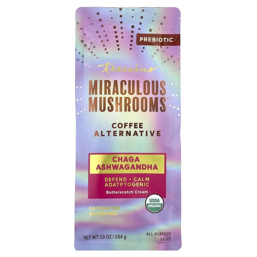 Miraculous Mushrooms™ Coffee Alternative, Chaga Ashwagandha, Butterscotch Cream,