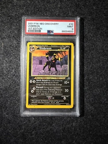 POKEMON TCG PM NEO DISCOVERY UMBREON  1ST EDITION PSA 9 #32