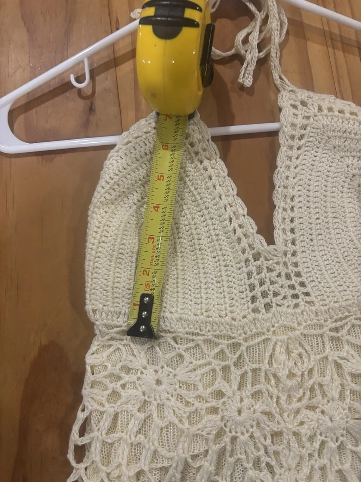 Top halter hecho a mano rosa gitana Foto 4 de 4