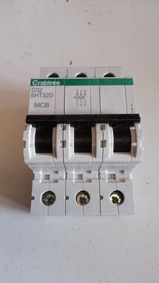 Crabtree D32 6HT32D MCB 32A 3(32 Amp