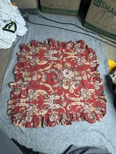 Ralph Lauren Home Floral Rose Ruffled Euro Pillow Sham Cover Cotton Made USA