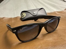 Ray Ban RB2132 New Wayfarer Polarized Black/Blue Gradient Lens Sunglasses