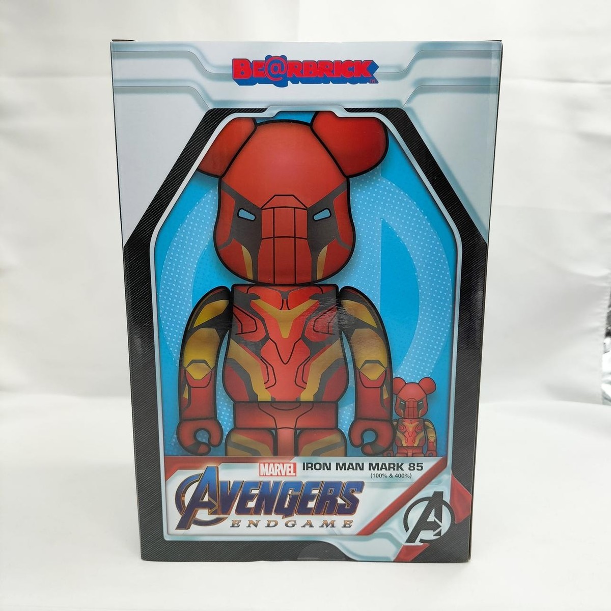 MEDICOM TOY - yasu　BE@RBRICK IRON MAN MARK 85 Medicom 400% + 100% Bearbrck ~ Marvel Ironman 85 Chrome Iron