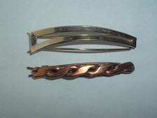 VINTAGE COPPER TONE GOLD TONE METAL HAIR BARRETTES UP DO HAIR ACCESSORY