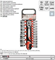 "Yato Werkzeug Satz Sortiment Werkzeugkasten 1/2\" Typ2 19-Tlg YT-38681"