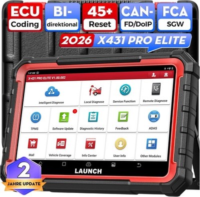 2026 Newest X431 Pro Elite V+ Bidirectional Car Diagnostic Scanner Coding