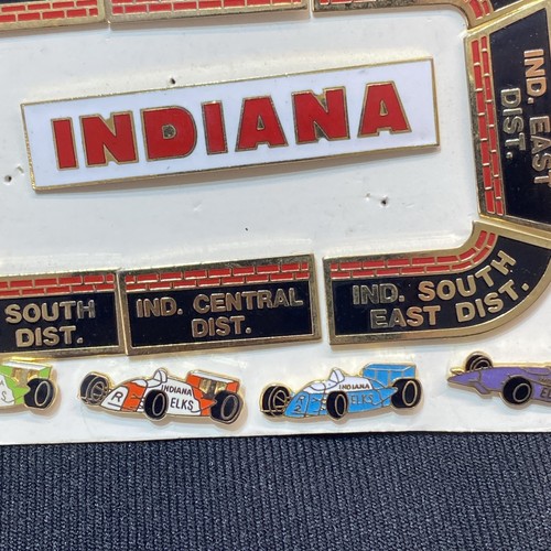 30 Indiana Elks Lapel Pins BPOE Order of Elks Indy Race Cars Cluster - Foto 5 di 9