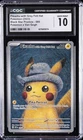 2024 BLACK STAR PROMO POKEMON X VAN GOGH #085 PIKACHU WITH GREY FELT HAT CGC 10