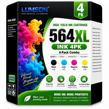 564XL Ink Cartridge 4Pack Compatible For 564 Photosmart 3520 6520 DeskJet3522