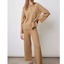 Rails Camel Knit Pants  Top Matching Set
