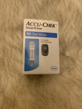 Accu-Chek SmartView Blood Glucose Test Strips 50 Count Box Unopened 8/30/25