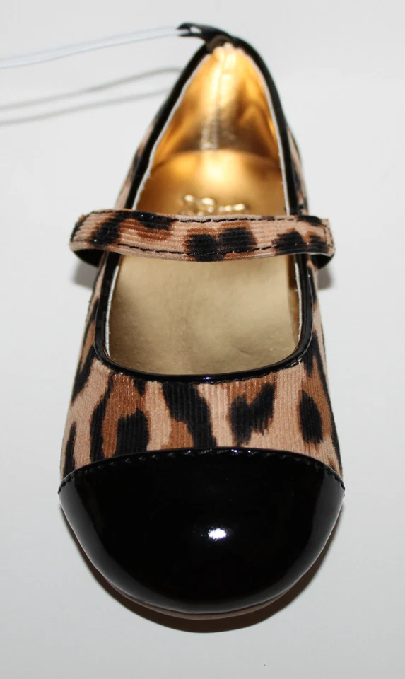 baby Gap NWT Girls 6 7 8 9 Bryant Park Leopard Mary Jane Ballet Flats Shoes - Image 4 of 4