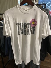 Vintage 90’s Tustin Tower Records T-Shirt White Size Large Made in USA Rare