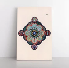 Mandala 105 by Carl Jung Classic Painting Print on Framed Canvas Wall Art