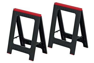 1 Paar Unterstellbock KISTENBERG klappbar Arbeitsbock Montagebock schwarz/rot
