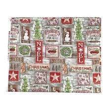 Christmas Signs Fat Quarter Fabric Holiday 100 Cotton 18" x 21" Minimum Cut