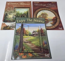 Lot of 3 Decorative Painting Craft Books How to Paint Country Landscapes