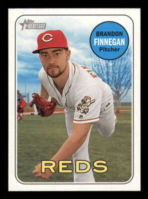 2018 Topps Heritage #421 Brandon Finnegan SP Cincinnati Reds Baseball Card NM-MT