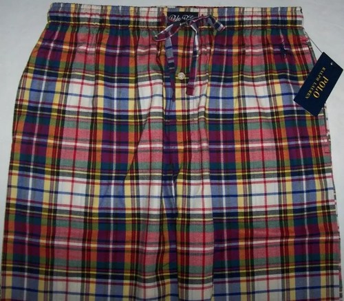 NUEVO CON ETIQUETAS Polo Ralph Lauren Pantalones de Franela/REPUJADO Azul Marino Camisa Térmica Conjunto de Pijama Hombres L - Imagen 6 de 8