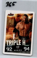 2009 Topps WWE Slam Attax Mini Sabritas RARE HTF Triple H Embossed Bumpy 