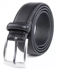 Men's Dress Belt Black Leather Belts for Jeans 