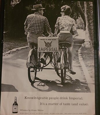Hiram Walker Imperial Whiskey Print Ad Advertisement 1962 10x13
