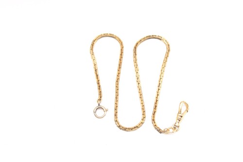 ANTIQUE 12" 1/20 12K GOLD FILLED ANCHOR LINK POCKET WATCH CHAIN (KK2) - Picture 4 of 4