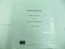 NCS PEARSON SAMPLE BLANK MCQ TEST SHEETS 342-714-011 OPTICAL MARK OPSCAN 8