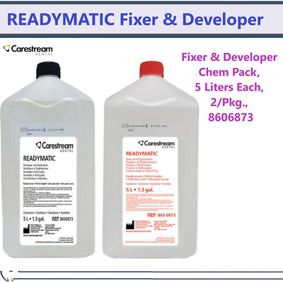 READYMATIC Chem Pack, 5 Liters E,  2/cs (Developer & Fixer) Carestream 8606873