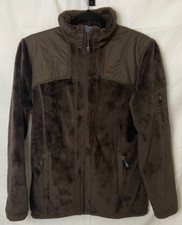 Nike ACG Womens Brown Teddy Fleece Full zip Jacket Sz Sm Fluffy