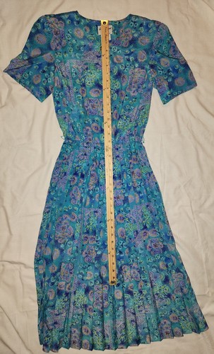 Vintage Lady Carol Petites of New York Plissee Blumen Bürokleid Größe 8 - Bild 17 von 21