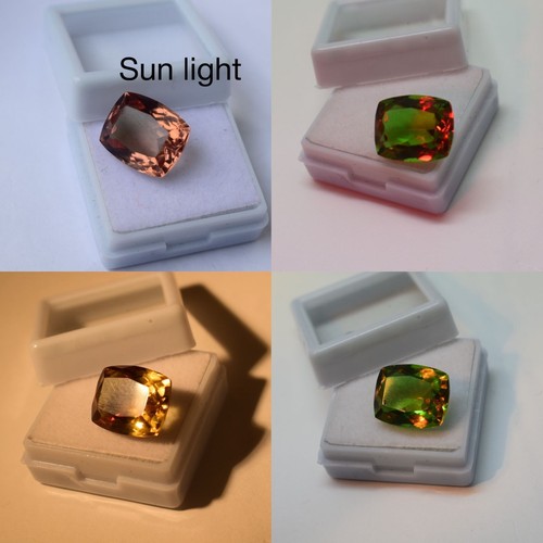 cushion cut Natural color changing alexandrite 10Ct loose alexandrite gemstone - Picture 2 of 7