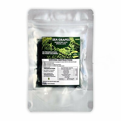 Seetrauben 100g Bio Vietnamesische Caulerpa Lentillifera - Trockensalat Suppe