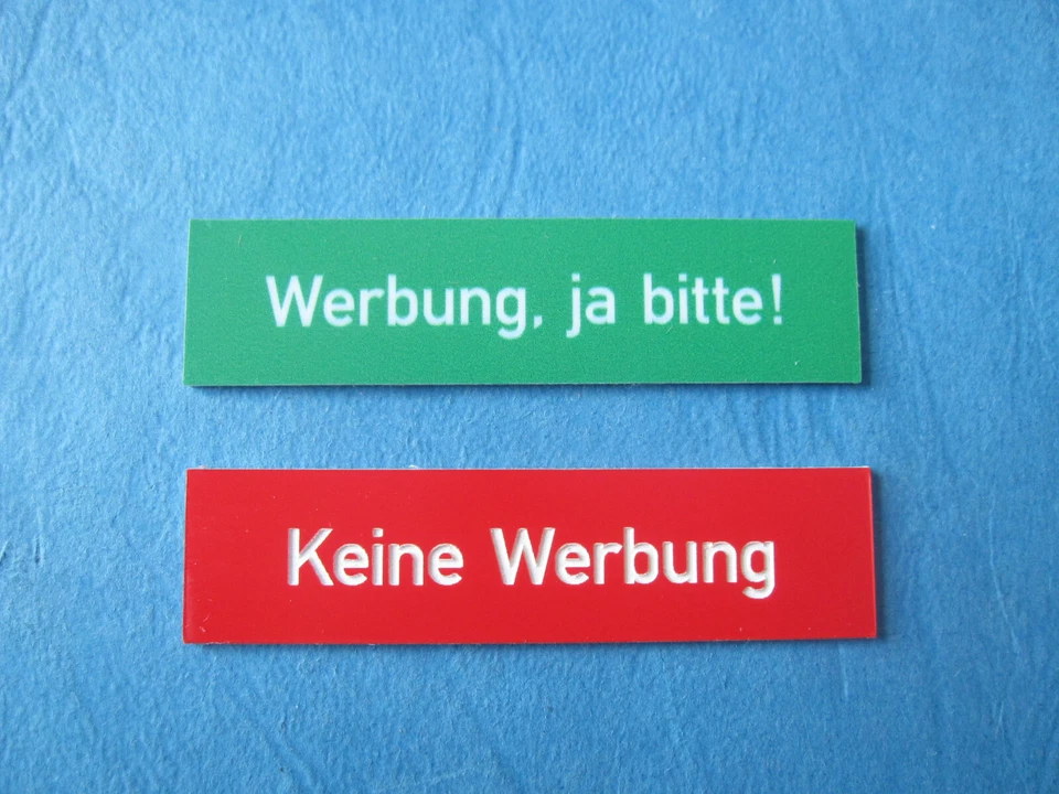 ALTUS Werbung ja - nein, grün rot, passend zu JU Namensschild 21-255, PPM Wendeeinlage