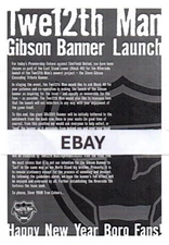 2007 MIDDLESBROUGH FC TWE12TH MAN STEVE GIBSON BANNER LAUNCH A5 FLYER / POSTER 