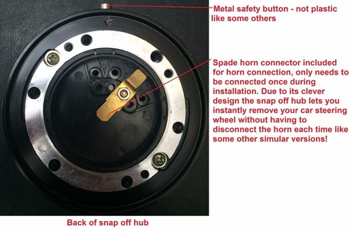 SNAP OFF STEERING WHEEL AND BOSS KIT FIT CLASSIC AUSTIN ROVER MINI 330MM 13" - Picture 5 of 5