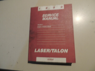 Plymouth Laser Eagle Talon (Mitsubishi Eclipse) 1990 Work Shop Service manual 