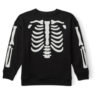 Happy Nation/Victoria's Secret Girls Relaxed Crewneck Sweatshirt L *Bones* NWT!
